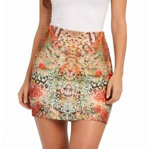 Johanne Beck Abstract Print Pencil Skirt Small NWT Made in USA